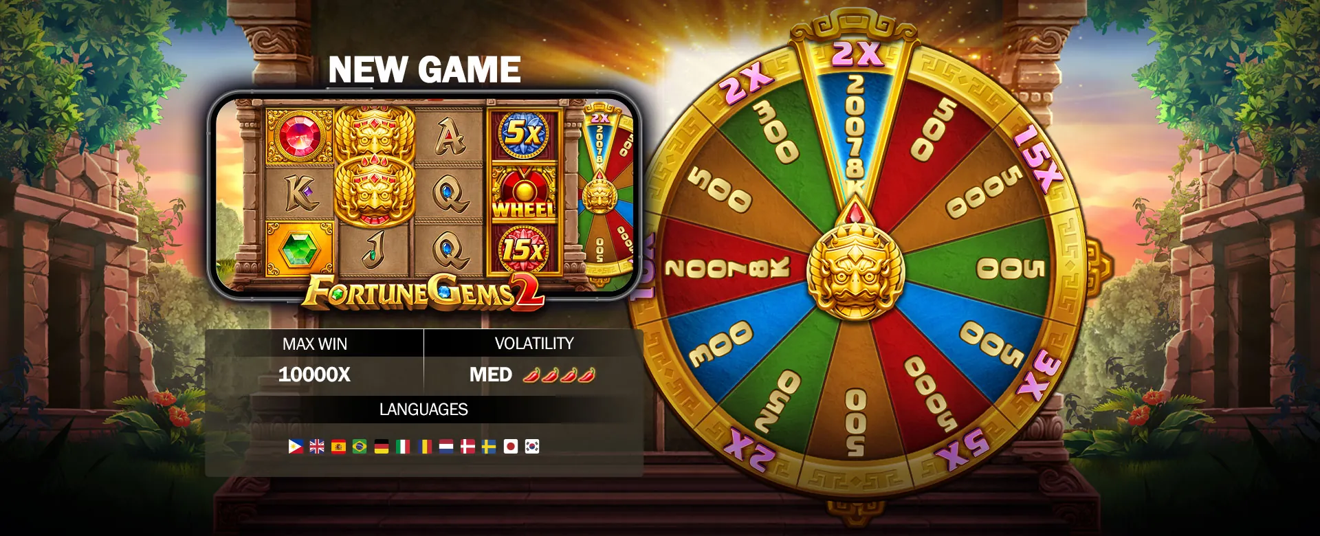 A person responsibly enjoying online casino games on a tablet, with a clock showing time management and coins representing financial limits. The scene is bright and engaging, reflecting the Playtime PH brand colors.